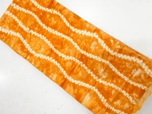 アンティーク　絞り　立涌模様　半幅帯（着用可）